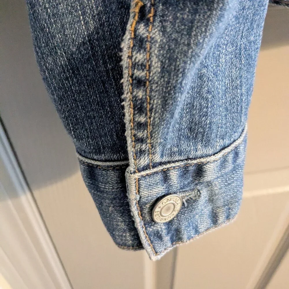 Gap Stretch Denim Medium Blue Wash Jeans Jacket - Picture 5 of 11